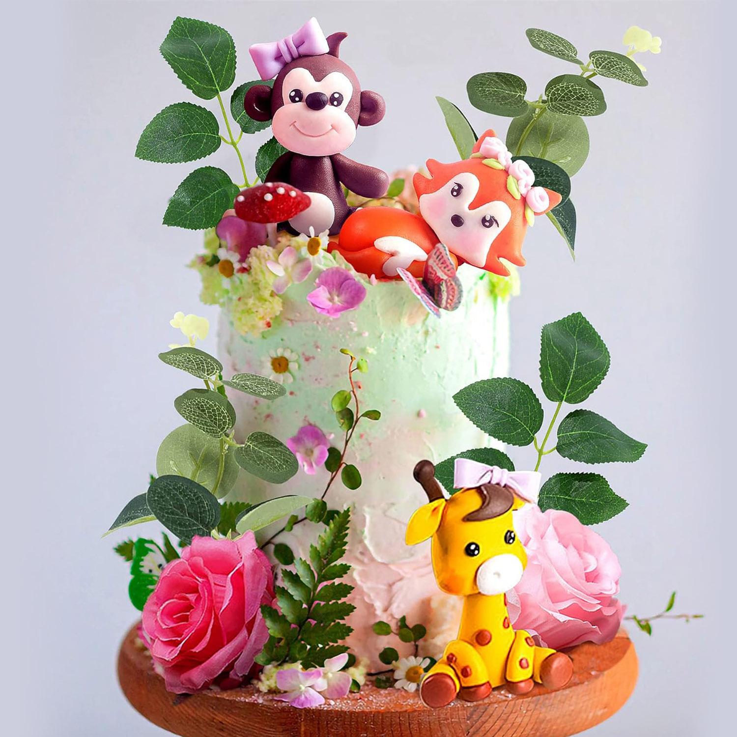 

Flamingo Cake Decoration Palm Leaves Cake Topper Gold Pink Balls Cake Decor Rose Cake Topper Flamingo Tropical Party Supplies