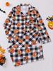 Girls' Spring/Autumn Long Sleeve Pajama Set - Printed, Casual, Comfortable