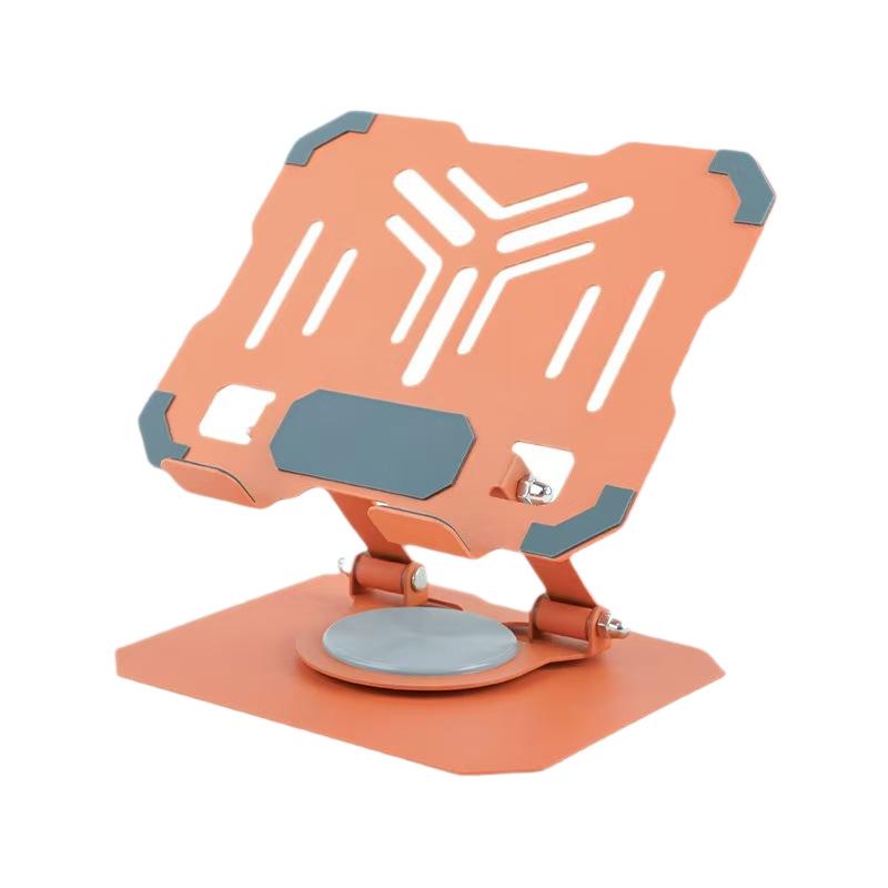 All-Metal 360° Rotating Phone & Tablet Stand, Adjustable Multi-Angle, Desktop Foldable Cooling Holder.
