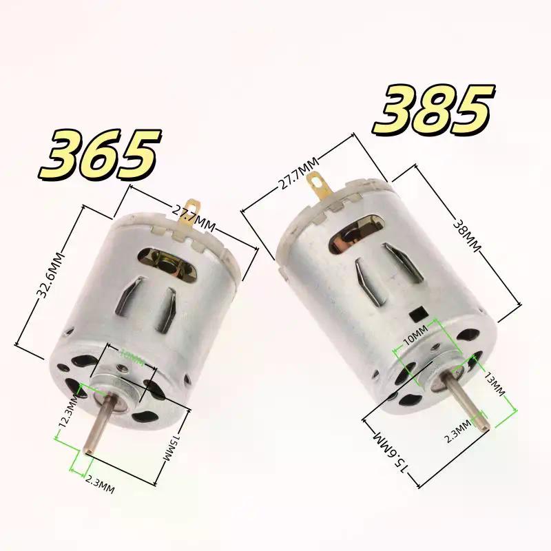 1 Piece DC Motor 12V 365 385 High Speed Carbon Brush Electric Motor DIY Toy Fan Mini Micro Motor For Hair Dryer