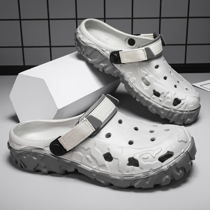 Fashion Summer Men Slippers New EVA Soft-soled Sandals Indoor Outdoor Garden Clogs Walking Beach Shoes Mens Shoes Big Size 40-47