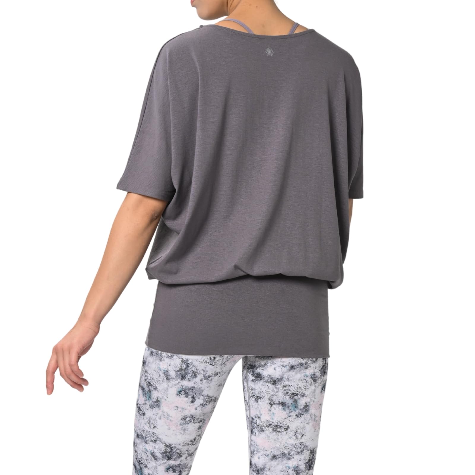 

Machikaada Yoga Long Stylish and Cute for Yoga and Fitness Rose Women s Top, Flattering, Length, (Size L, Gray)