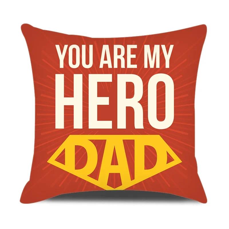 Vatertagsgeschenke Kissenbezug 18x18 Zoll Ich liebe Papa Buchstaben Dekokissenbezug Party Zuhause Dekokissenbezug für Sofa