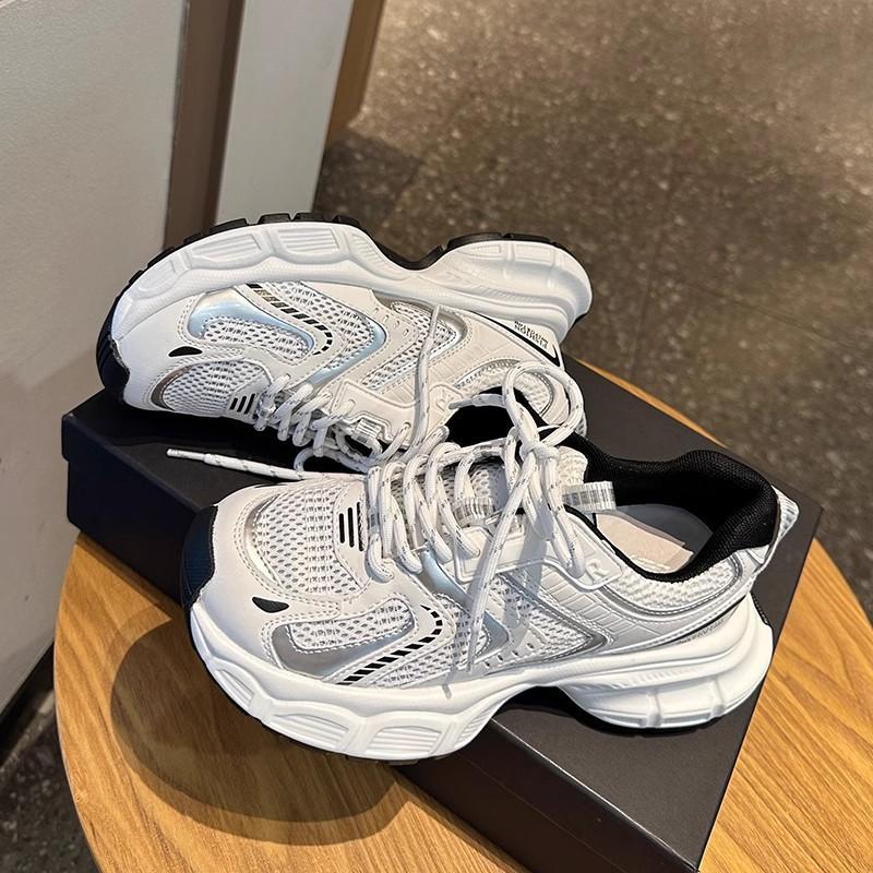 

Женские кроссовки на толстой подошве, весна и осень 2025, новинка, супер огонь, универсальные, студенческие, легкие, на толстой подошве, дышащие, модные 40