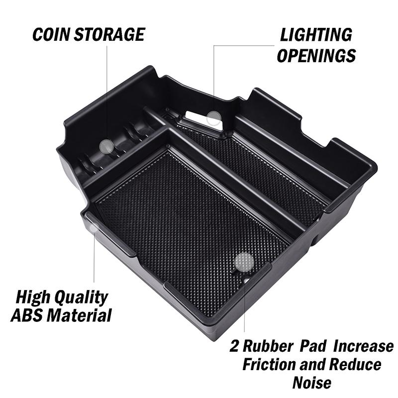 Center Console Organizer Tray for Chevy Traverse Accessories 2018 Interior Secondary Armrest Storage