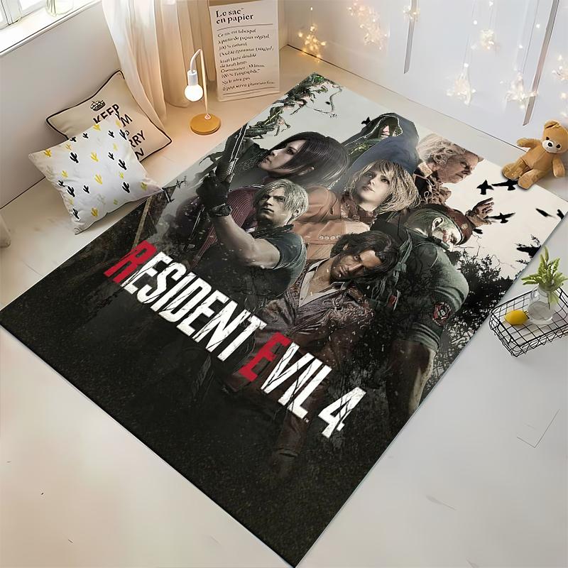 Tappeto Resident Evil 4, Design Personaggi di Gioco, Tappeto per Decorazione Casa Adatto per l'uso come antiscivolo per soggiorno camera da letto divani