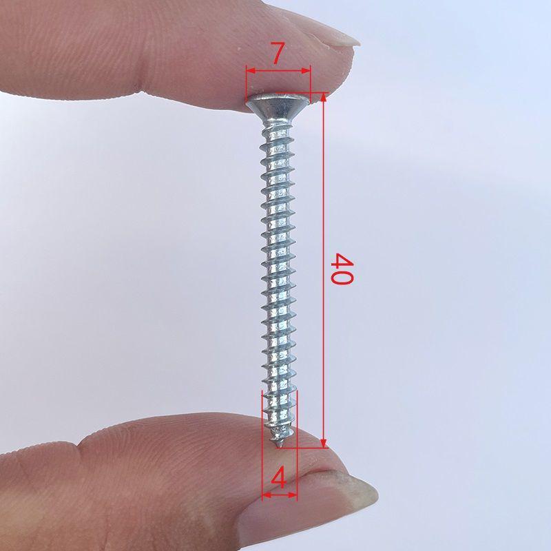 High-Strength Phillips 1022A Self-Tapping Wood Screws, Blue-White Zinc, M4/M5 for Curtain Installation and Woodworking.
