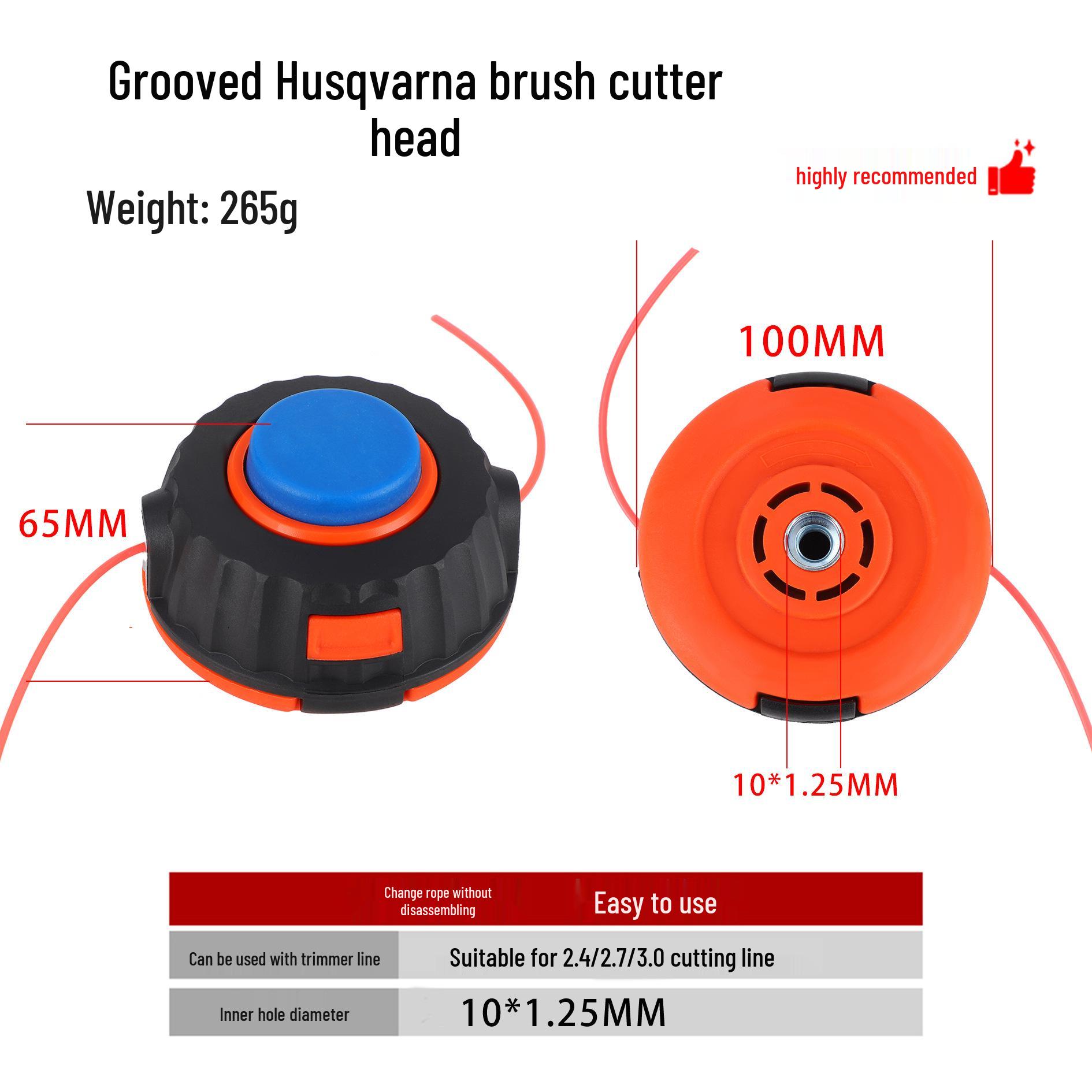 

Універсальна автоматична тримерна головка для газонокосарки для прополювання зі сталевим дротом та нейлоновою волосінню
