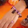 Elastic Bead Bracelets Featuring Cute Pumpkin Specter Charm Perfect for Halloween Costume Party Accessories and Gifts