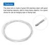 uxcell 16Ft (5M) Wire Rope 304 Stainless Steel Cable 1/24" (1mm) Vinyl Coated with