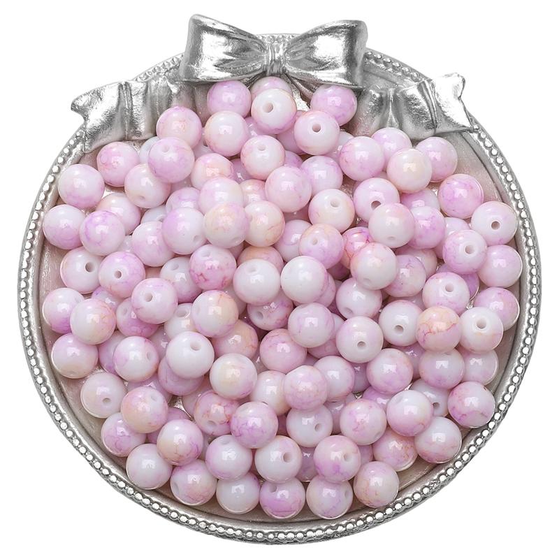 

30 шт. хрустальные стеклянные бусины для окрашивания фарфора свободные разделительные бусины для изготовления ювелирных изделий своими руками браслет ожерелье лиловый