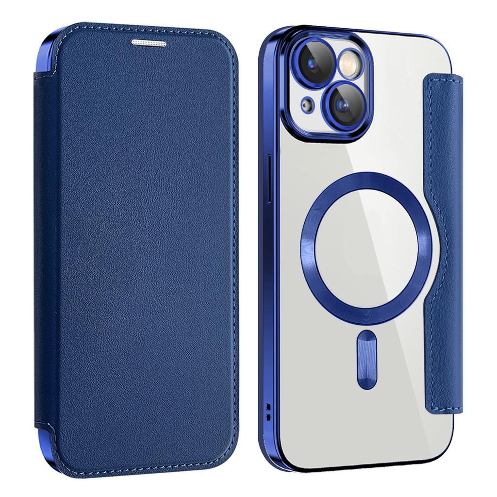 For iPhone 13 Case Compatible with MagSafe RFID Blocking Card Holder Leather Phone Cover