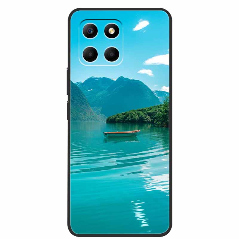 Für Honor 70 Lite Hülle Weiches TPU Silikon Bemalte Katze Schwarze Rückabdeckungen Für Huawei Honor70 Lite RBN-NX1 Hüllen Honor 70Lite 5G Tasche
