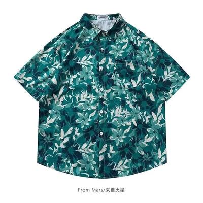 2024 Vintage Shirt Men'S Summer Casual Loose Niche Design Fun Men'S Top For Outerwear
