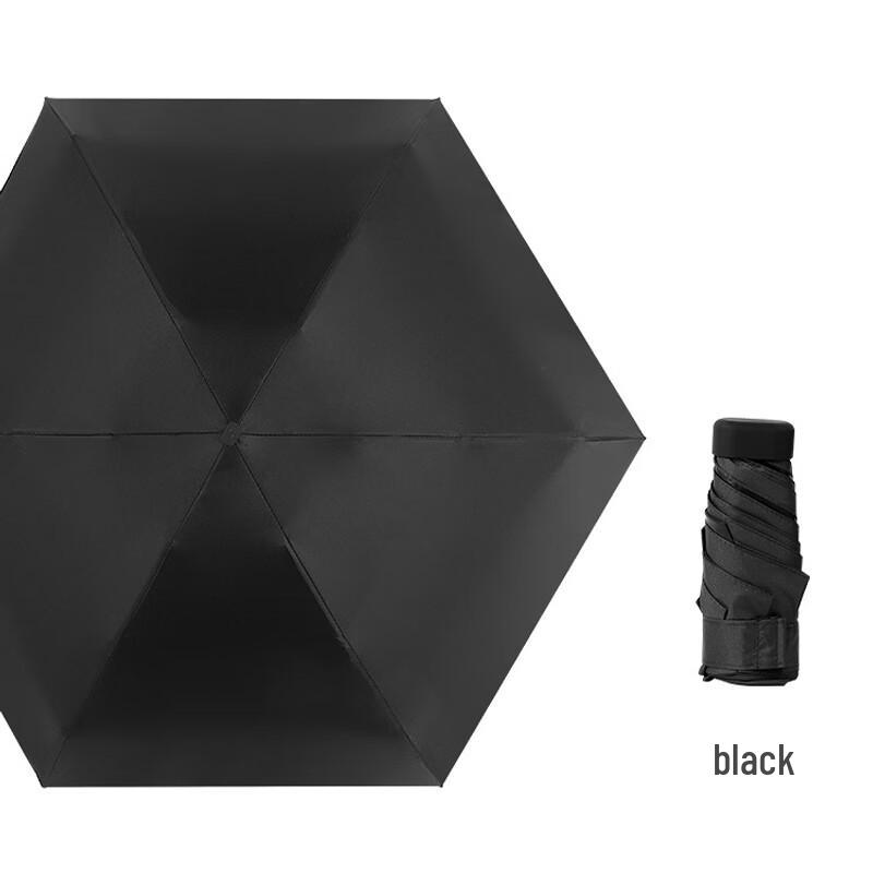 Nanqiao Ultra-Light Black Vinyl Compact Umbrella