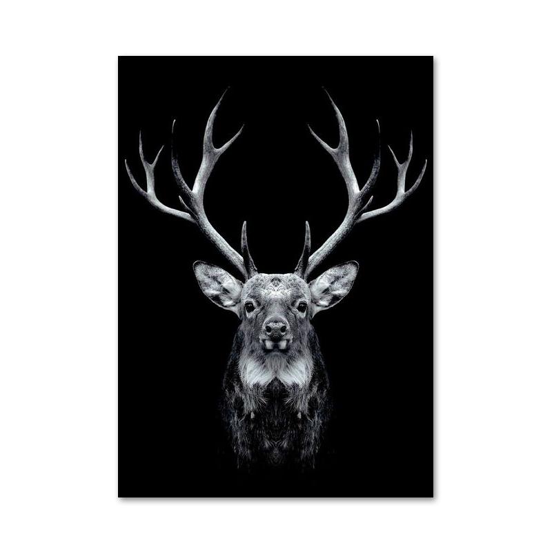 Black White Animals Lions Oil Painting Modern Canvas Posters and Prints Wall Art Picture for Living Room Cuadros Home Decoration