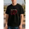 European Size "Only Family" OTF Ink-wash Logo Street Trend Summer Fashion T-shirt | Men'S Casual Short-sleeved Top, Crew Neck, Medium Stretch Fabric