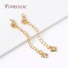 18K Gold Plated Star Heart Shape Necklaces End Extension Tail Chain with Lobster Clasps For DIY Bracelet Necklace Jewelry Making