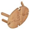 Outdoor Wine Table Folding Wooden Picnic Table with Wine Glass Holder for Hiking Camping Outdoor Dinner