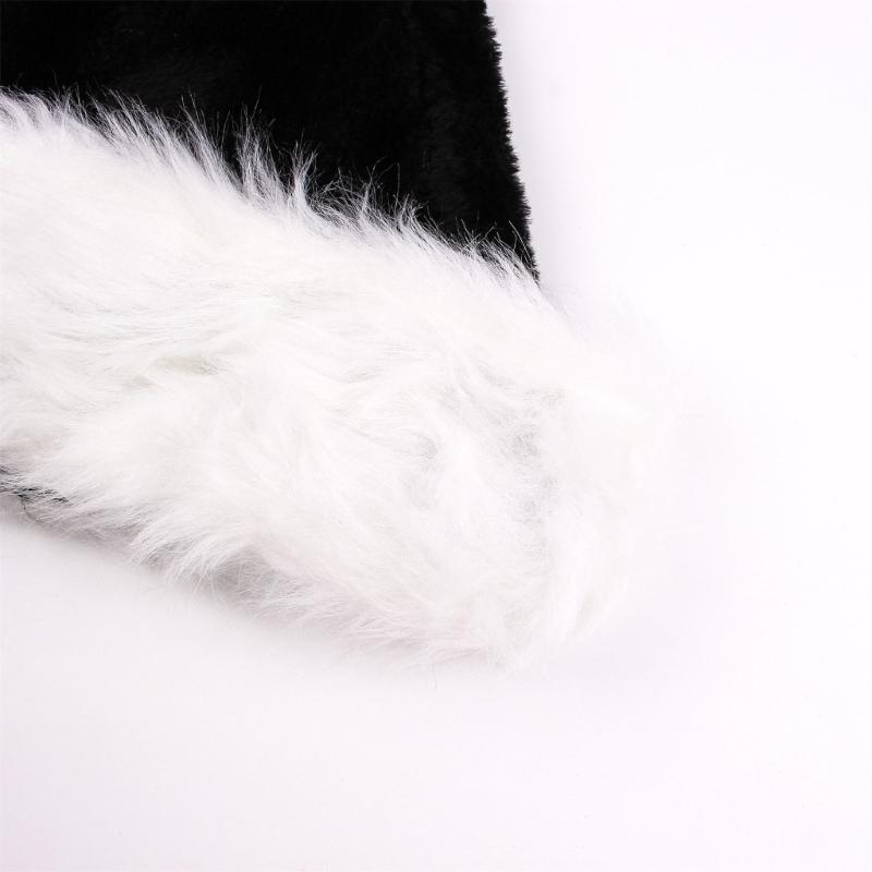 Long Tail Santa Hat Christmas Costume Cap with Trim Detail Ball Tip for Parties Photos Stage Wear Display Table Use