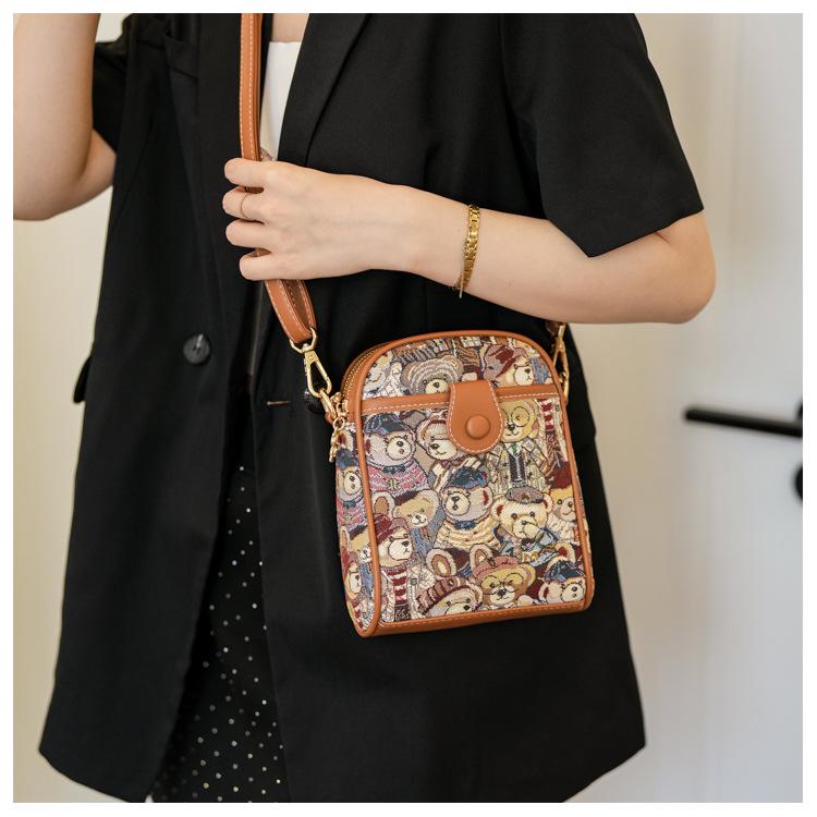 Trendige Damen Halbkreis Umhängetasche – Vielseitige Einzel-Schulter Handy-Tasche