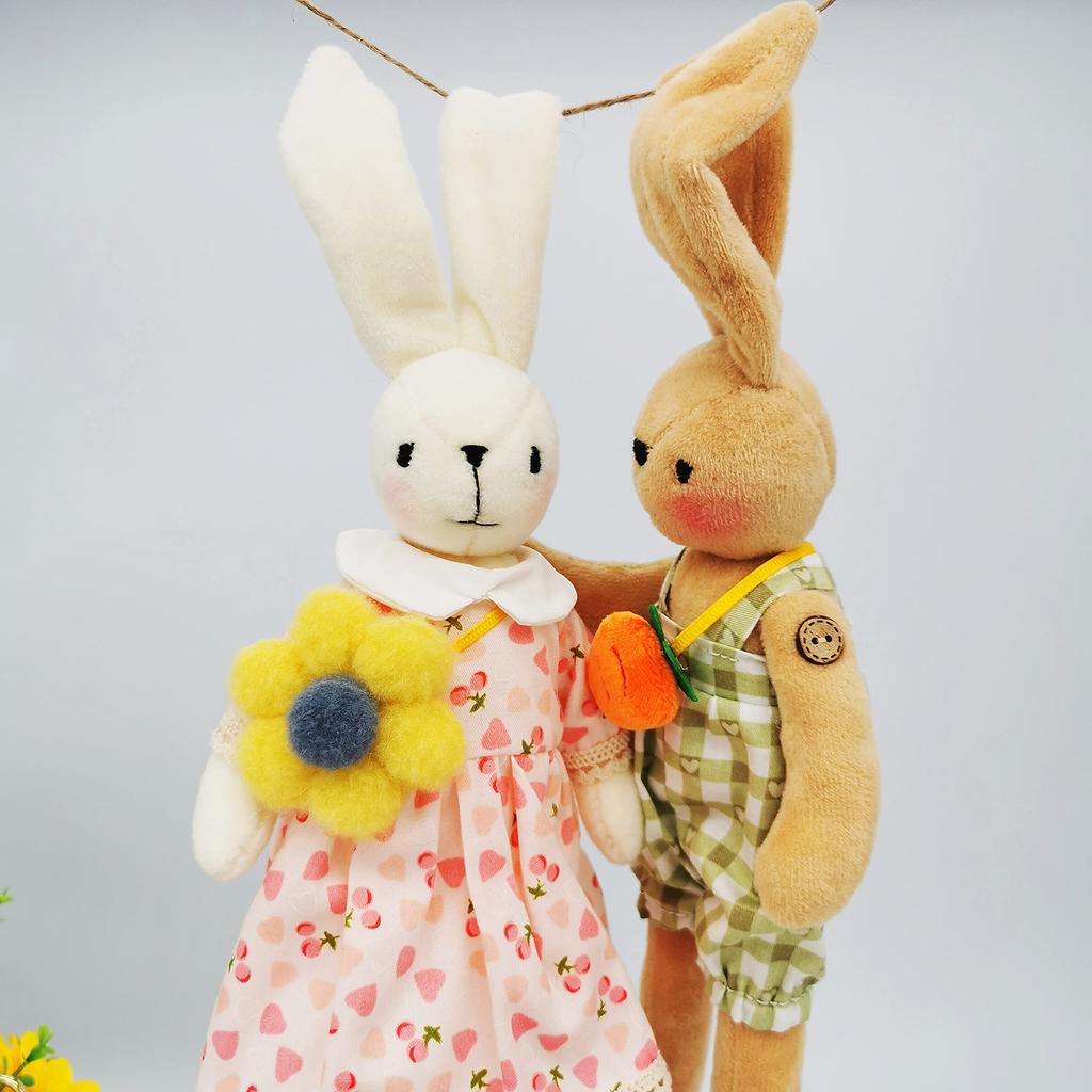Doll making kit for adults and kids, DIY stuffed animal sewing kit, cute animal doll, gift for girls, handmade doll craft kit. (Rabbit Boy)