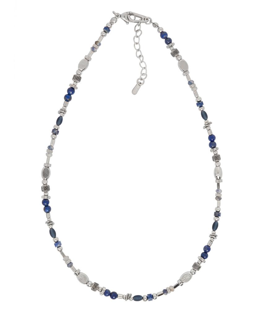 Acha Serint S.Steel & Gemstone Necklace _ Blue