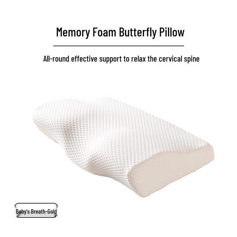 Pernă Fluture cu Spumă cu Memorie - Suport pentru Gât și Cervical pentru Îngrijirea Sănătății Transfrontalieră Ajutor pentru Somn