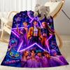 K-pop Fashion Fusion Blanket Soft Warm Cozy Perfect for Couch Bedding Livingroom All-Season Use Playful Design Perfect Gift for Relatives and Friends