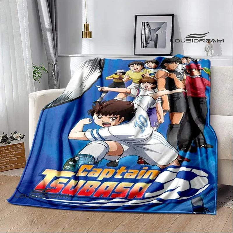 Captain Tsubasa Cartoon Blankets Picnic Blanket Warm Flannel Blankets Soft and Comfortable Blanket Bed Linings Birthday Gift