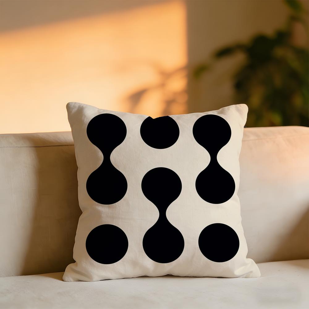 

Geometry Reduced Cushion Cover Cozy Velvet Throw PillowSoft Warm Cushion For Sofa Bed 30X30cm