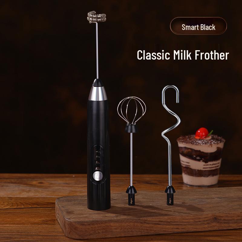 Stylish Electric Handheld Milk Frother & Mixer for Coffee and Eggs