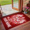 Crystal Velvet Rug Custom Name Text, Soft Non Slip Floor Mat Home DecorPoland