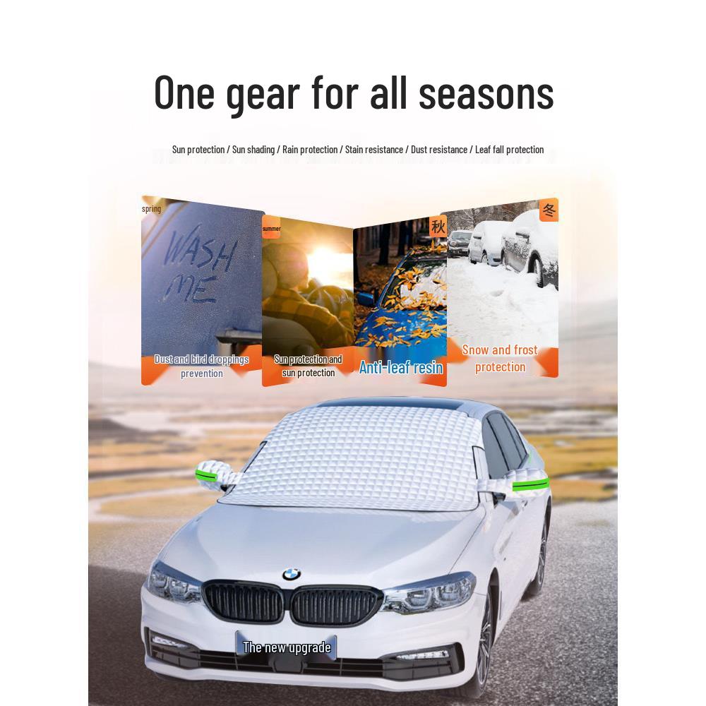 All-Season Universal Thickened Car Half Cover with Sun and Rain Protection