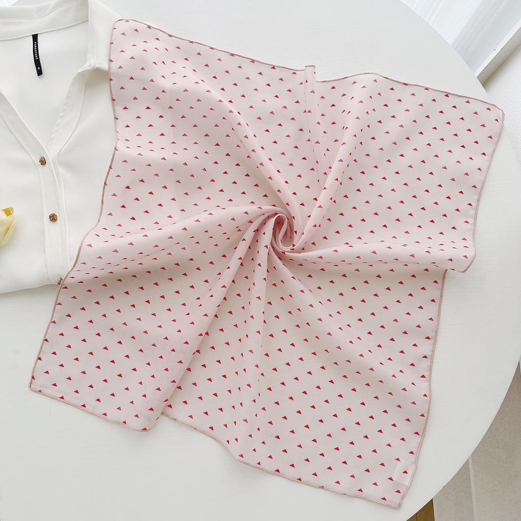 Japanese cotton and linen small square scarves are fresh and breathable, women's soft literary and decorative small silk scarves, summer scarves