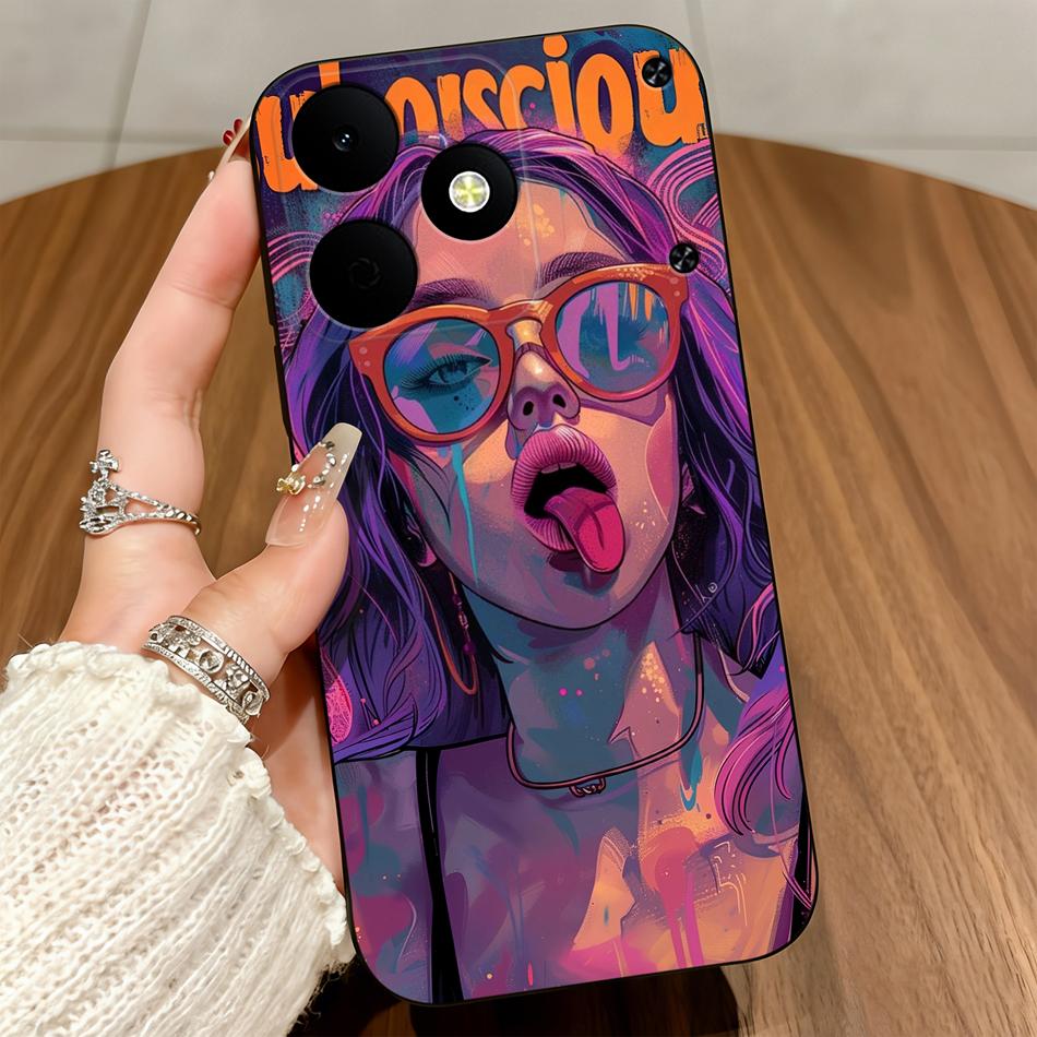 

For Realme Note 80 70 / 70T 4G Phone Case Vintage Stamp Style Matte Silicone Shockproof Soft Cover For Realme Note80 70T Bumper Realme Note 80 4G&Matte Silicone