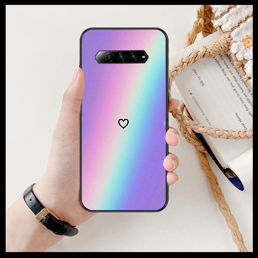 LIEBE Herz Handyhülle Für xiaomi redmi Black Shark 4 Pro 2 3 3s Hüllen Helo Schwarz Hülle Silikon Rückseite Hübsch Mini-Hülle funda