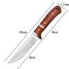 Stainless Steel Sharp Fixed Blade Knife Wooden Mongolian Meat Grilling Knife Camping Survival Barbecue Fruit Knife