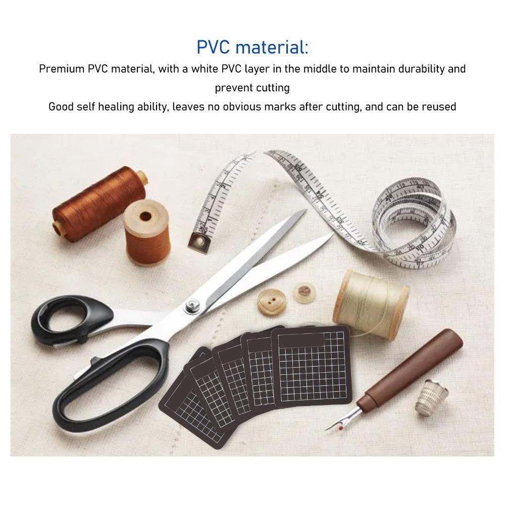 5Pcs 6x6cm Self Recoverying Mat Black Paper Cutting Board Anti Slip Craft Mat Clay Modeling