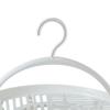 Round Drying Rack Clothes Hanger Plastic Round Laundry Hanger with Clips for Socks Underwear White