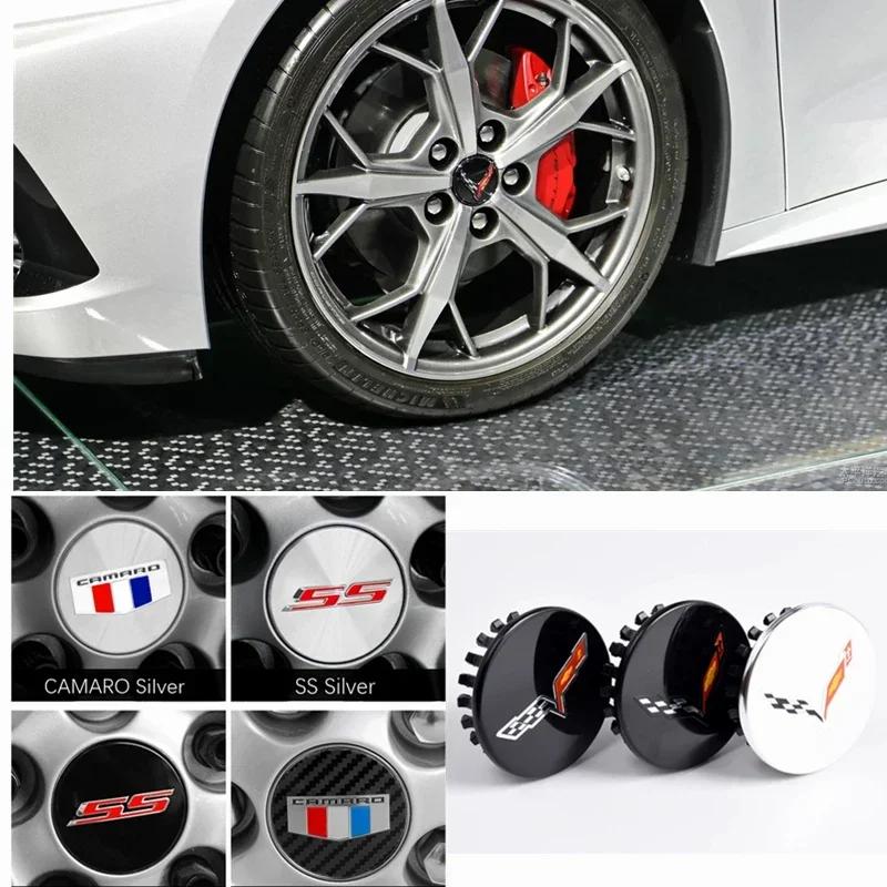 Modyfikacja dla Chevrolet CAMARO SS Logo Corvette 4SZT 68mm Dekielki do felg samochodowych ABS Kołpaki na piasty Opony Dekoracja Zamienna