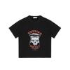 Russian Hockey T Shirt Black Skull with Helmet and Red Text for Casual Wear