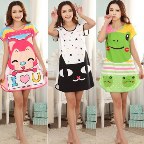 

Симпатичная женская пижама с коротким рукавом