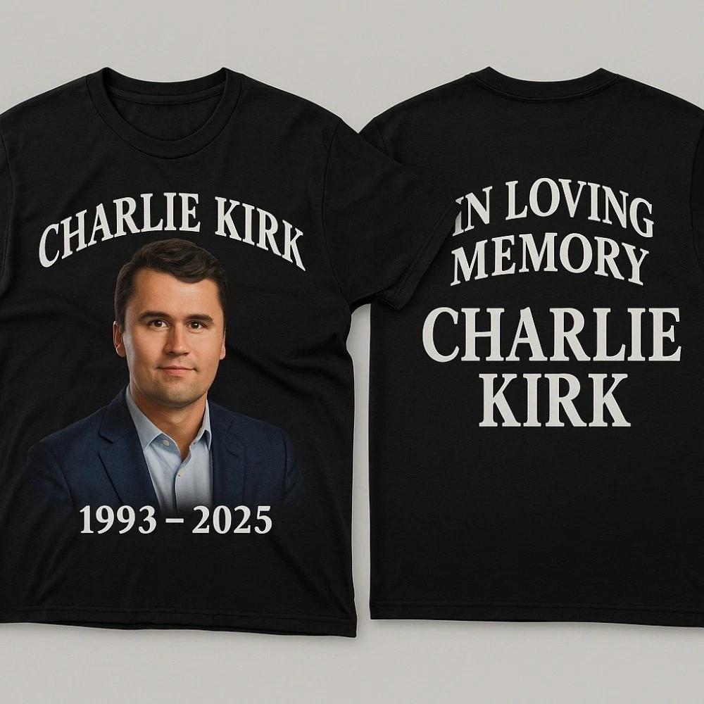Charlie Kirk Memorial T Shirt Rest In Peace RIP 2 Sides XXXXL