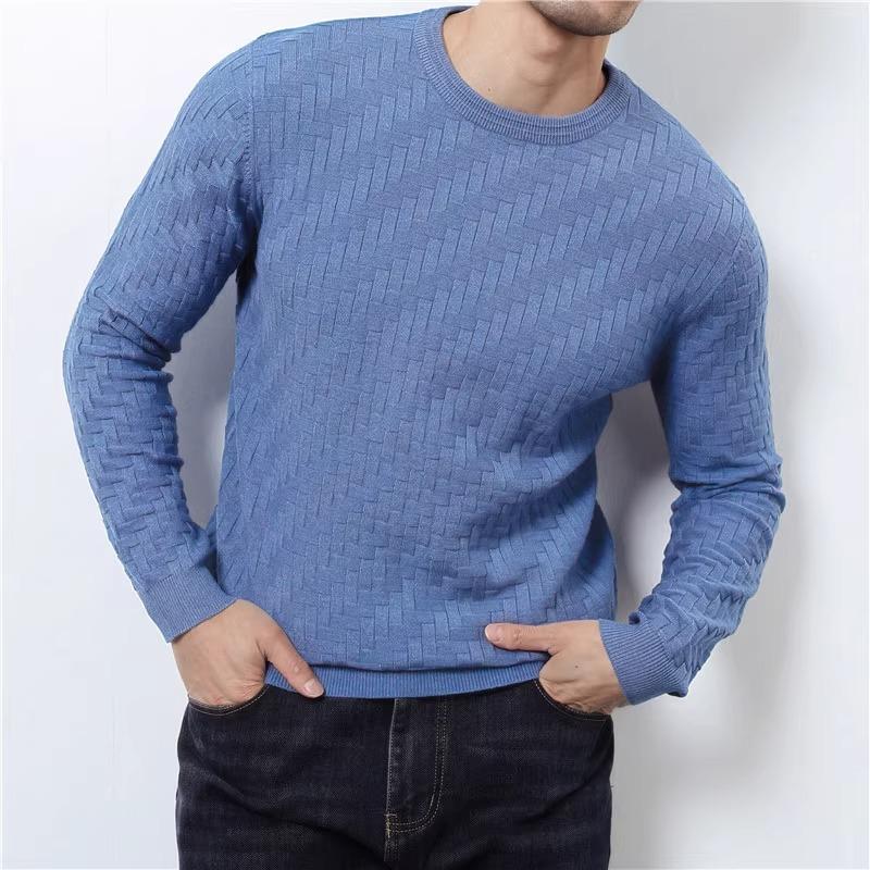 Men's High-Grade Winter Business Casual Sweater Pullover with Shirt Collar