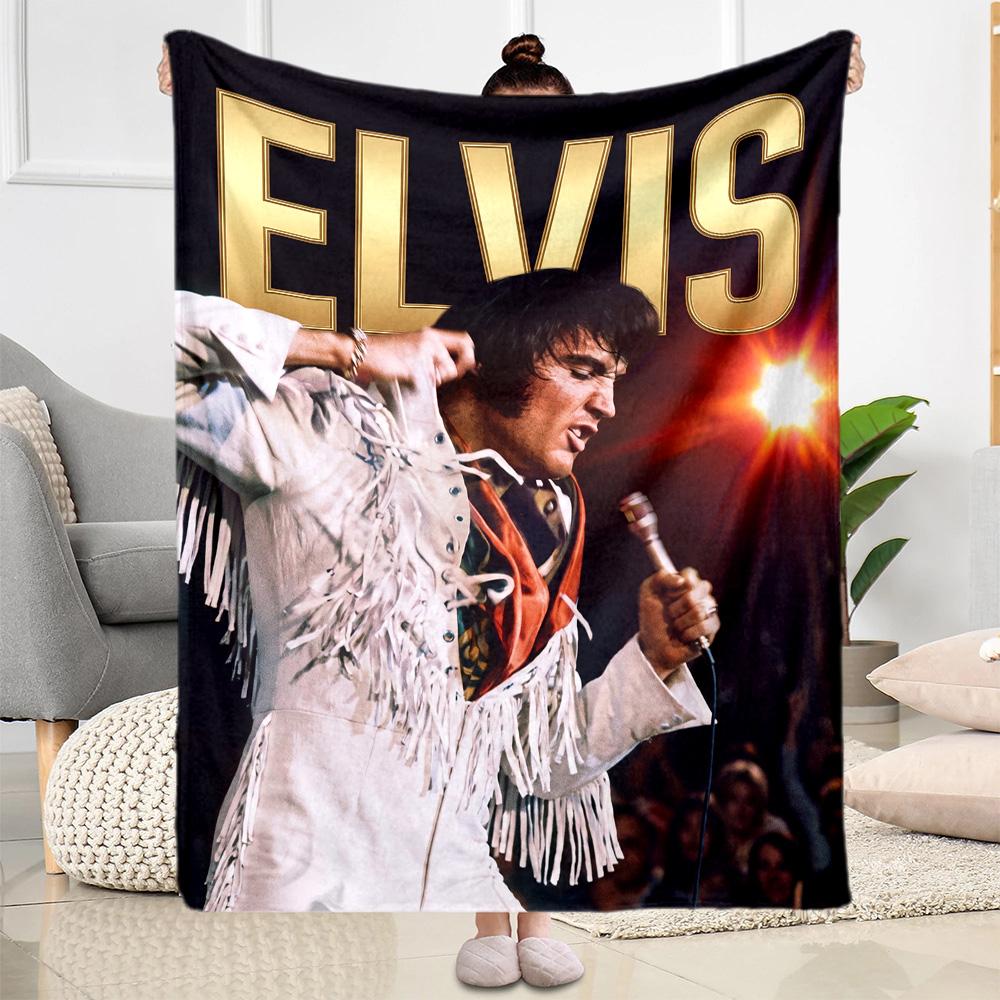 Elvis Presley Performance Blanket Ultra-Soft Suitable for Seaside Picnics Sofa for All Occasions Modern Best Holiday Gift for Friends Family