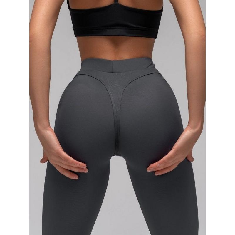 High Waisted Abdominal Fitness Pants Female Quick-drying Elastic High Elastic Sports Color-splicing Tight Peach Hip-lifting Pants Skinny Leggings