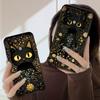 Flower Cat Black For Redmi Note 10 11 Note12S 12 13 14 Pro Plus 5G 14S 4G 13ProPlus 9S 9 P ro 13C 14C silicone soft phone case