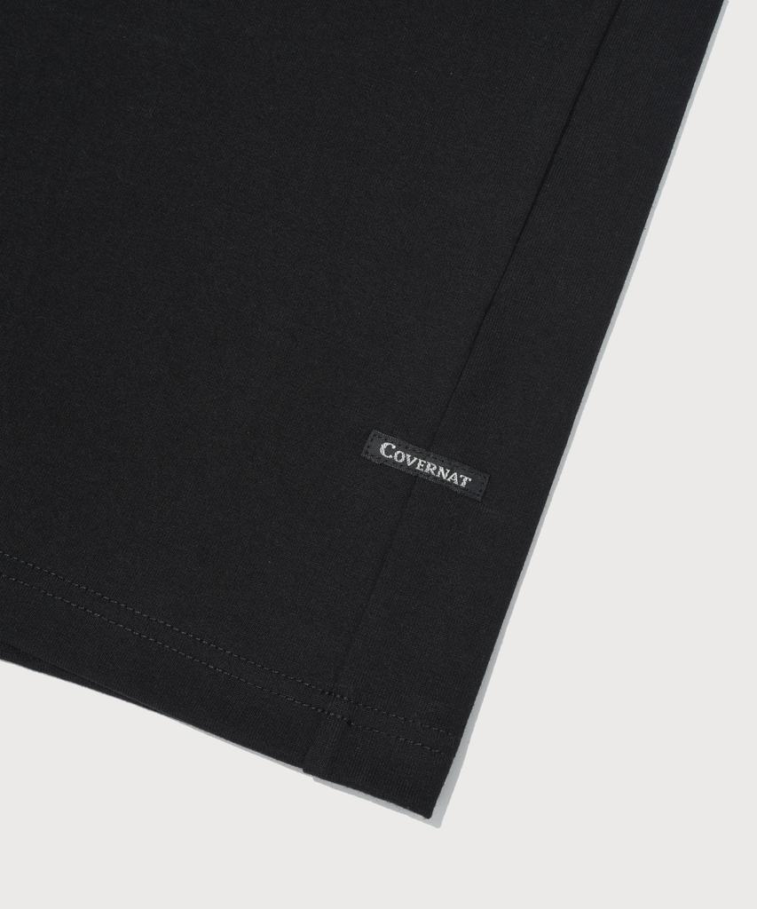 COVERNAT Cool Cotton Shine C Logo T-Shirt Black