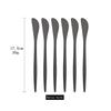 Matte 6Pcs Black Dinnerware Cutlery Set Stainless Steel Flatware Set Kitchen Silverware Ice Spoon Fork Dessert Knife Tableware